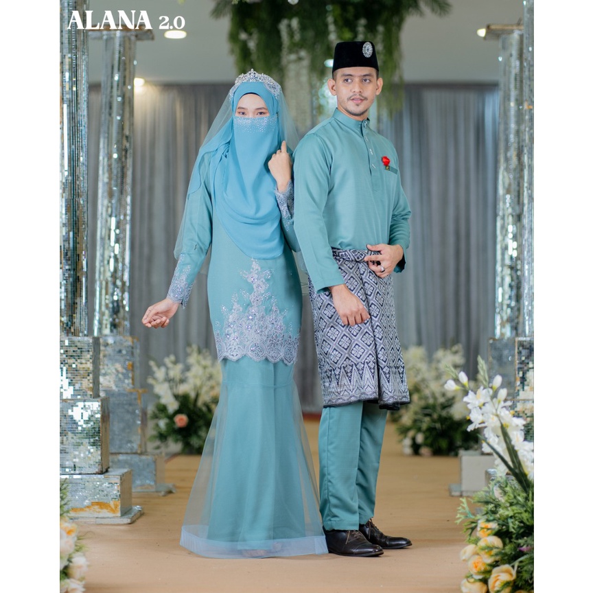 SET NIKAH BAJU KURUNG ALANA SMOKE GREEN | NIKAH DAN KAHWIN |BAJU KURUNG ...