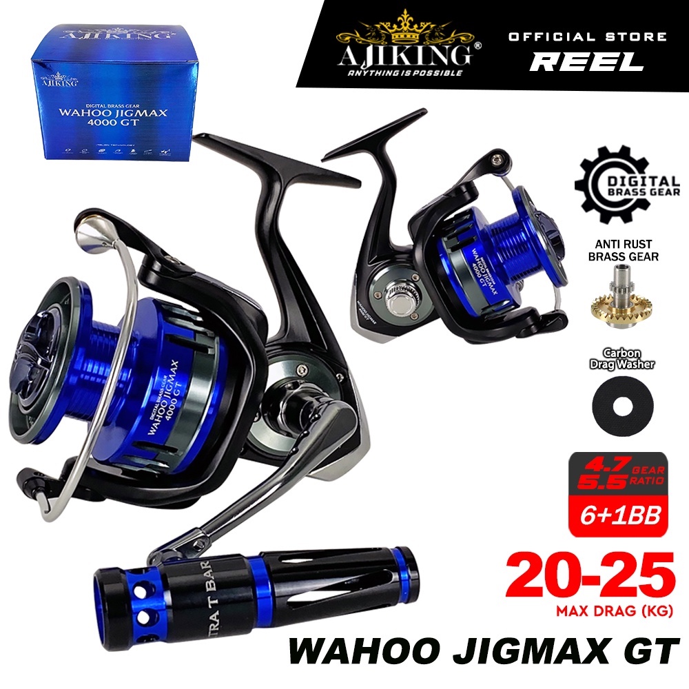 TCE Tackles Sdn Bhd - New Arrivals @ Ajiking Wahoo GT Model Available:  Wahoo GT 200L (Gear ratio 6.1:1, Max Drag: 25kgs) Wahoo GT 200R (Gear ratio  6.1:1, Max Drag: 25kgs) Features: •