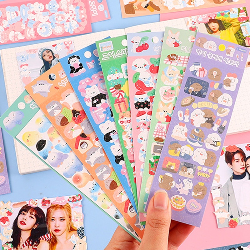 Cartoon Cute Animal Series Stickers Student Waterproof PVC Stickers ...
