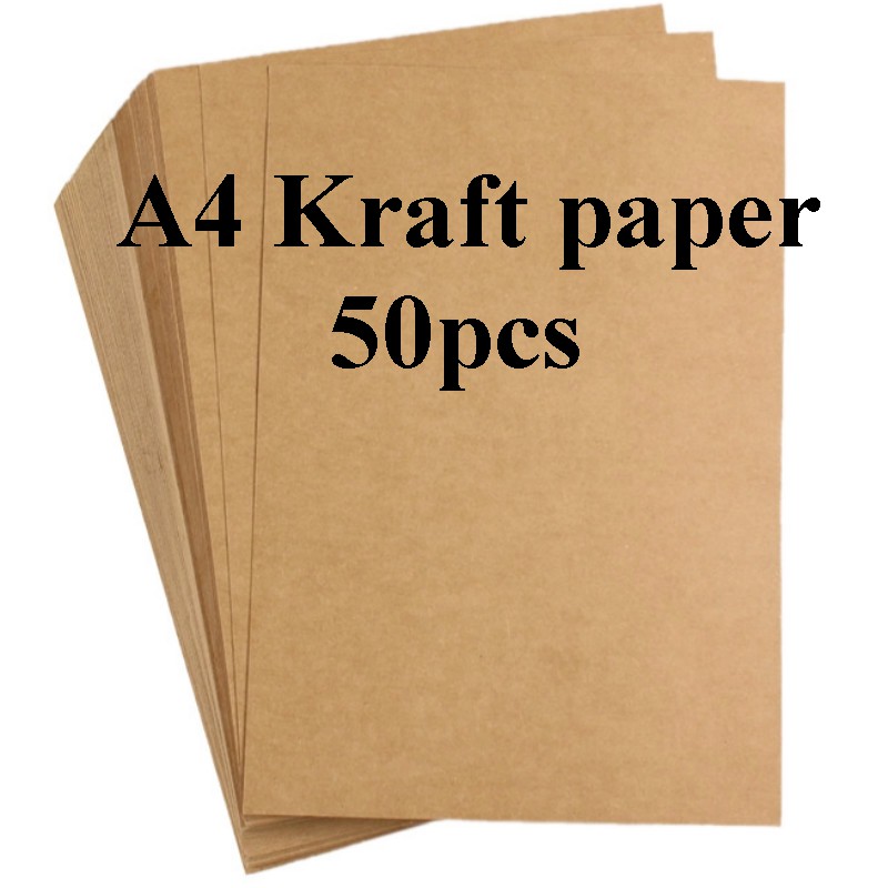 A4 50Pcs Kraft Paper 95gsm / Brown Kraft Paper / Kertas Kraf 50pcs