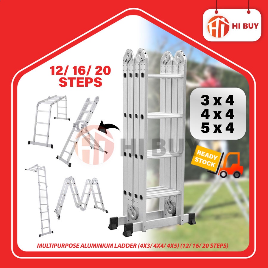 Multipurpose aluminium deals foldable ladder