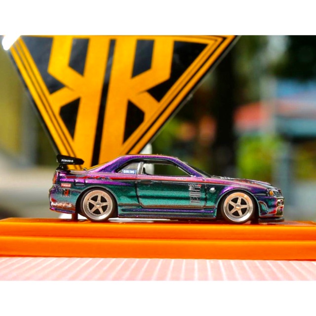 Hot wheels nissan skyline gtr best sale r34 custom