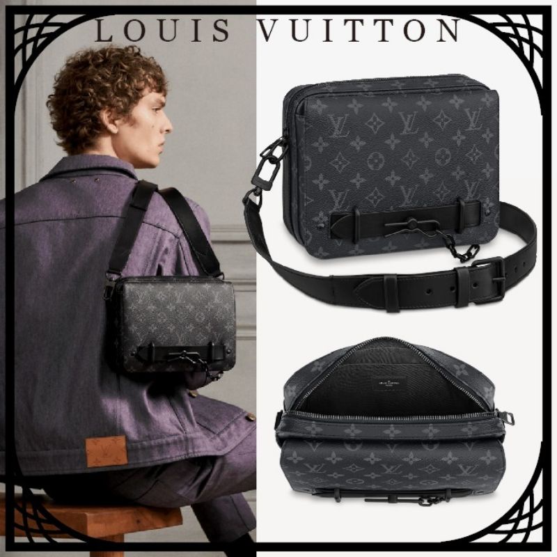 Louis Vuitton M45585 Steamer Shoulder Bag Monogram Eclipse Men's LOUIS  VUITTON