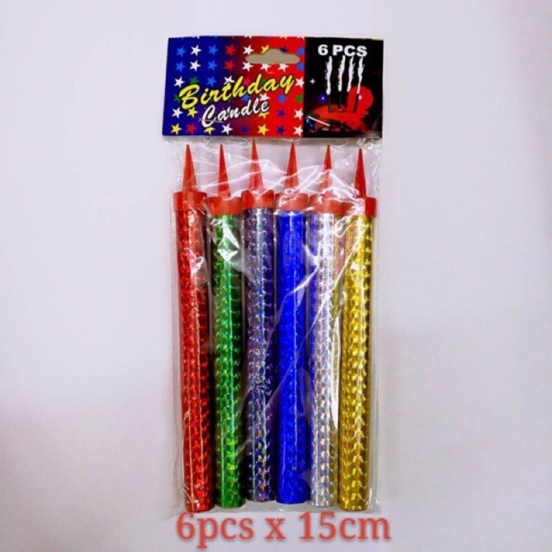 READY STOCK - 1PC / 6PCS FIRE SPARK BIRTHDAY CANDLE 10CM / 15CM / 20CM ...