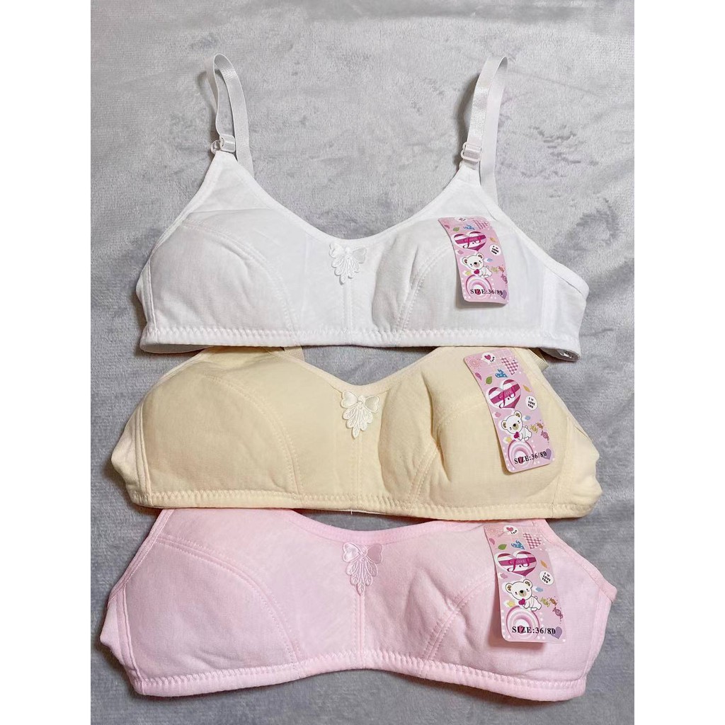 Cotton Baby Girl Bra Assorted Design 615years) Shopee Malaysia