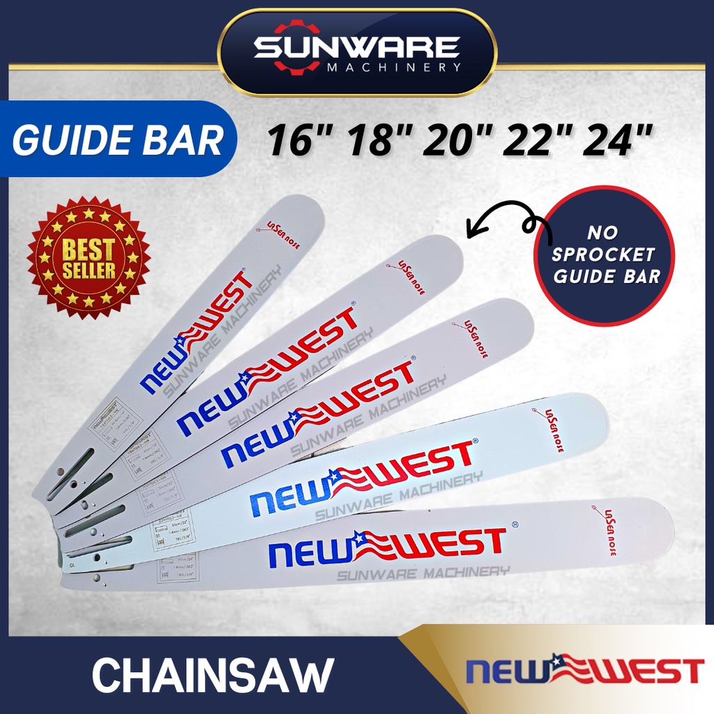 NEW WEST 16" 18" 20" 22" 24" Guide Bar Papan Chainsaw | Shopee Malaysia