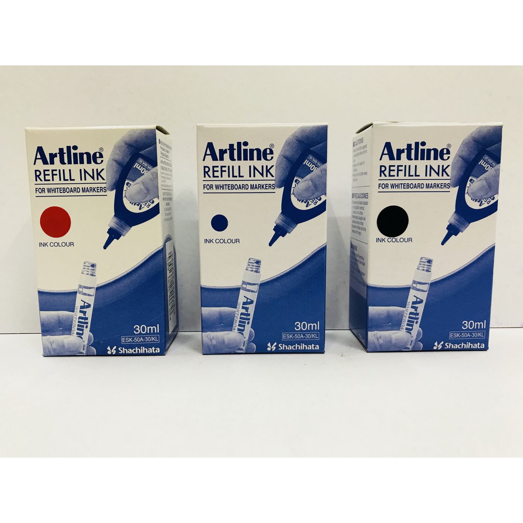 ARTLINE WHITEBOARD MARKER REFILL INK 30ML (BLACK/BLUE/RED/GREEN) PRICE