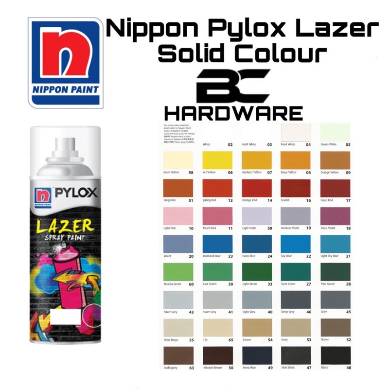 NIPPON Pylox Lazer Spray Paint (Solid Colour) Shopee Malaysia