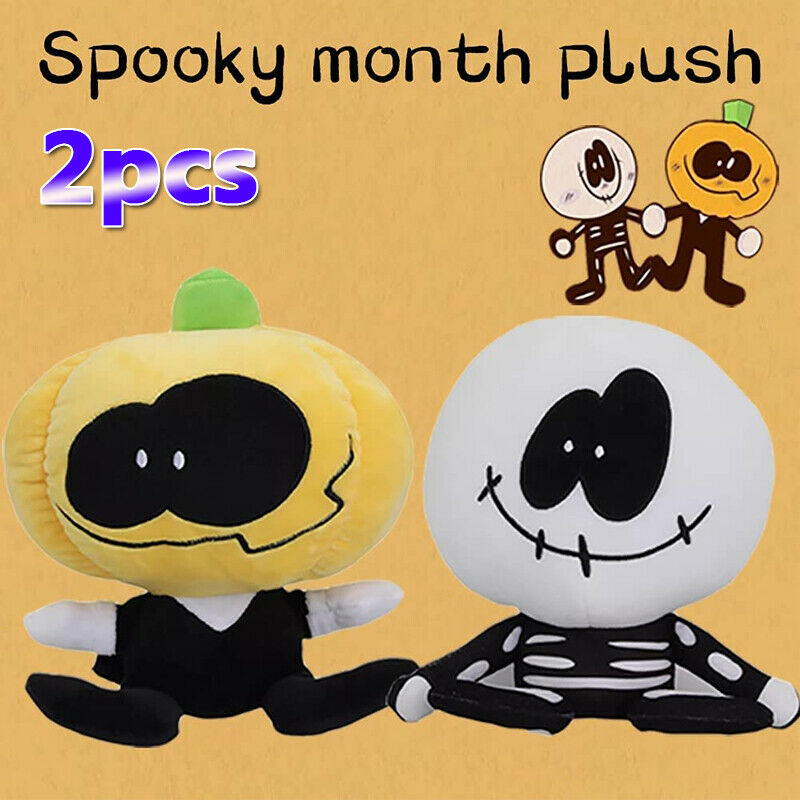 Spooky Month Skid and Pump Friday Night Funkin Plush Soft Stuffed