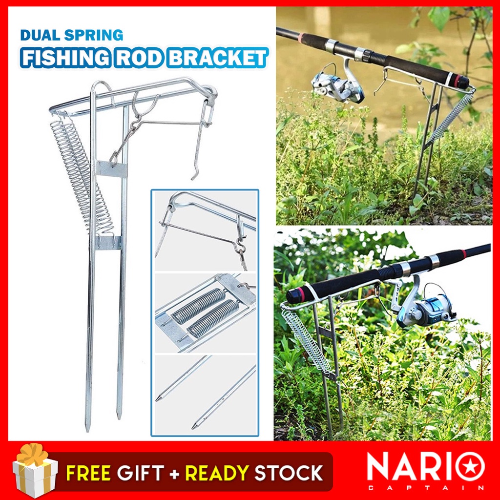 NARIO [Malaysia Waranti] Praktikal Dual Spring Memancing Rod Pendakap ...