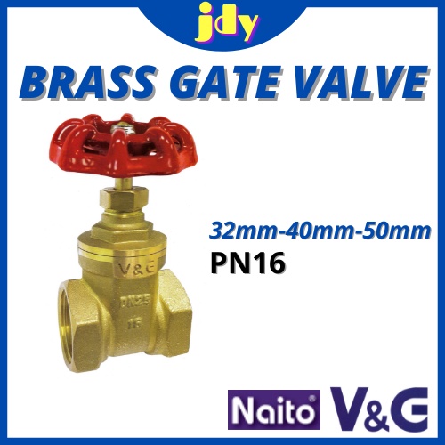 Naitovandg Brass Gate Valve Pn16 32mm 40mm 50mm 1 14 1 12 2 Shopee Malaysia 7607