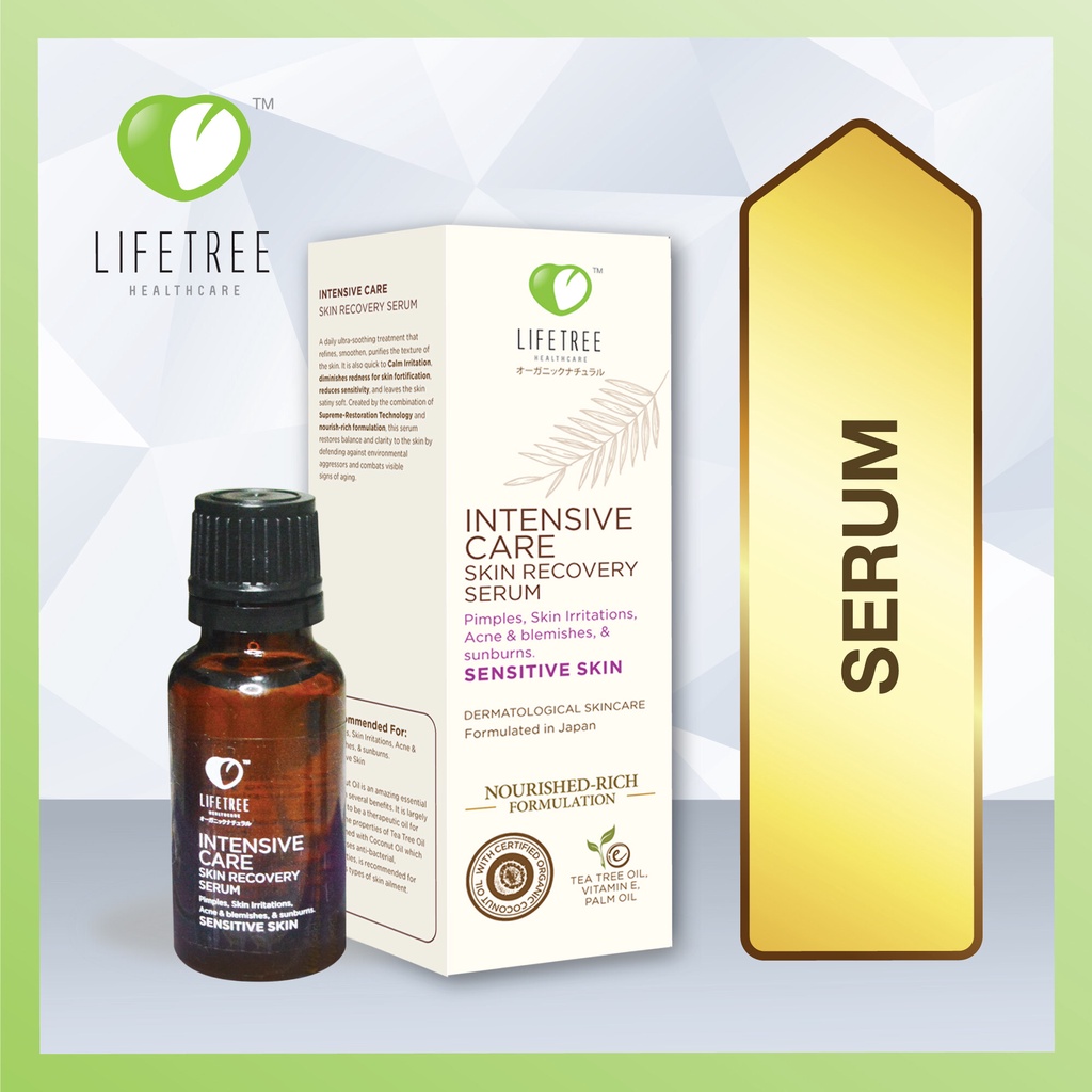 Lifetree Skin Recovery Serum 20ml Nourished with Organic Coconut Oil ...