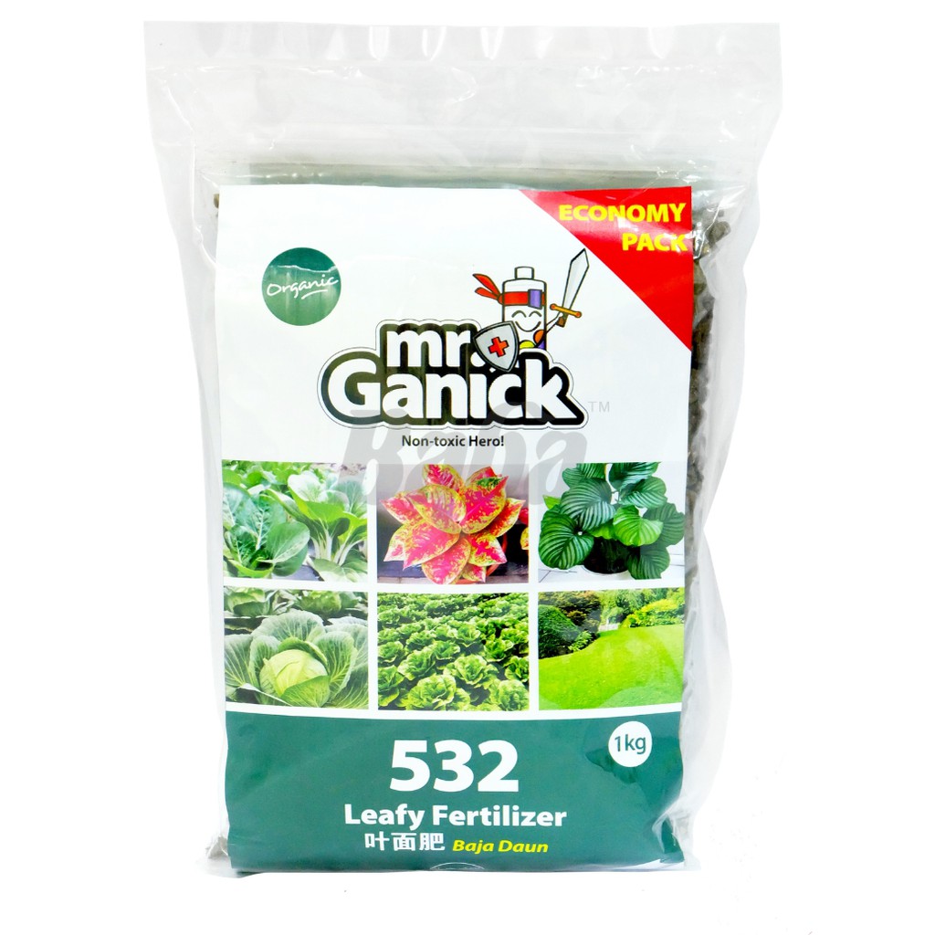 Baba Mr Ganick 532 Organic Leafy Fertilizer (Baja Sayuran Berdaun ...