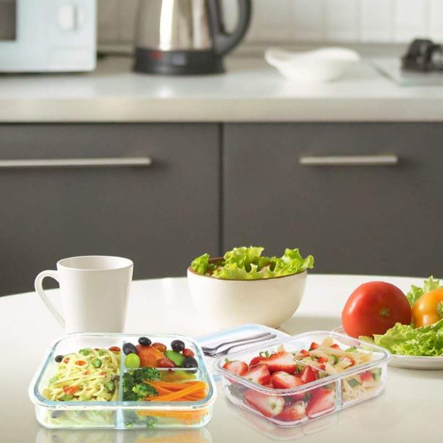 clearance - 3 Compartment Glass Lunch Box 1050ml | Shopee Malaysia