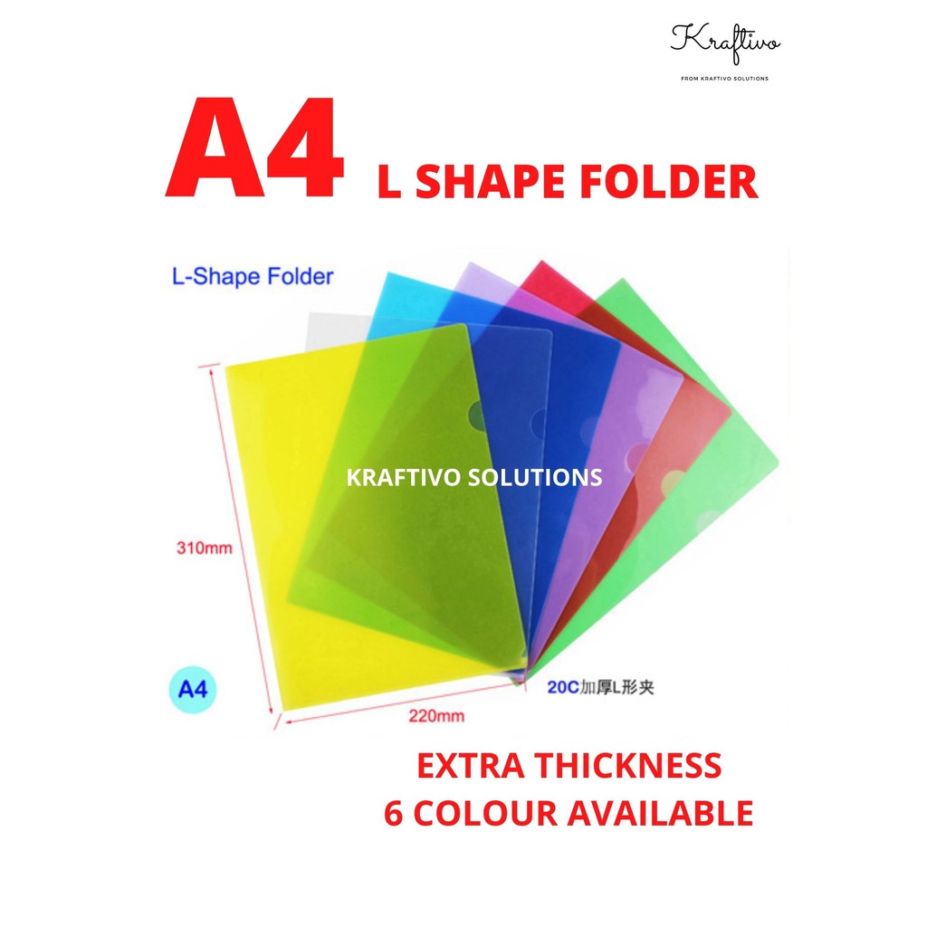 E-310 A4 PP L SHAPE FOLDER (EXTRA THICK) /PP L SHAPE FILE TEBAL A4 20C ...