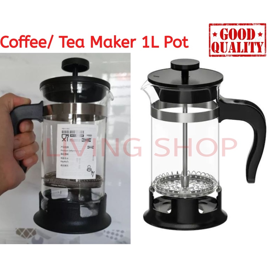 IKEA Original 100 Stainless Steel Teapot/ Tea & Coffee Maker/ Tea Maker/Pembancuh Kopi/Teh 1L