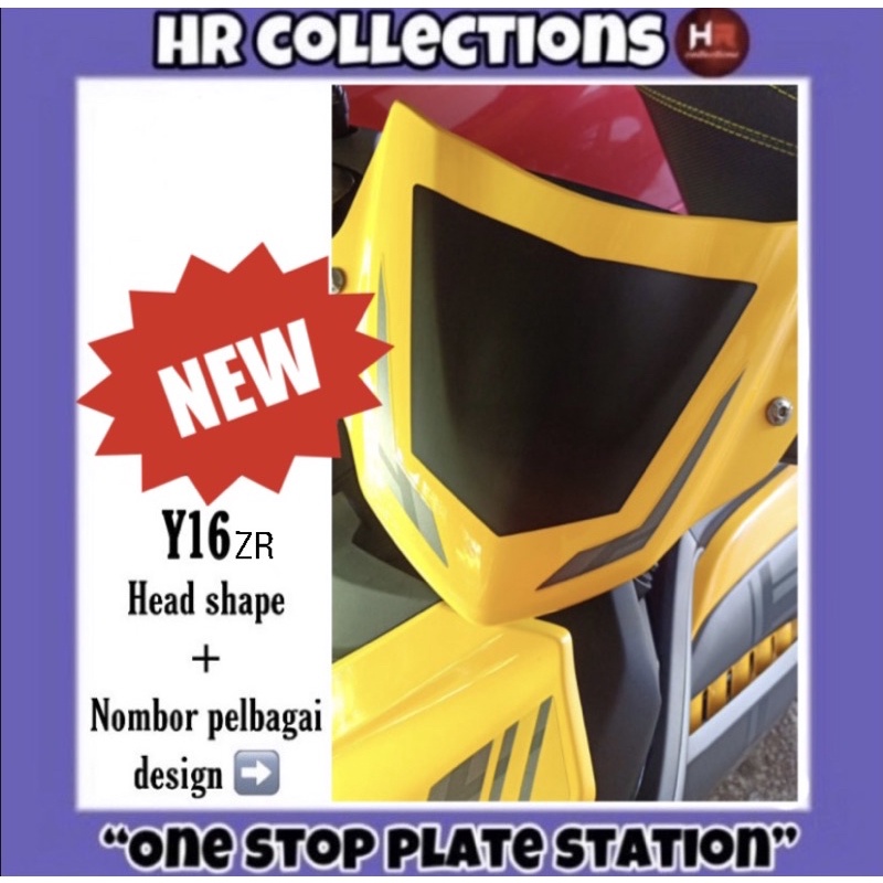 NEW Y16ZR HEAD SHAPE STICKER BACKGROUND HITAM YAMAHA Y16ZR / YAMAHA