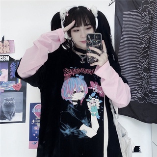 Japanese Anime Punk Women T Shirt Girl Summer Harajuku Oversized Gothic  Short Sleeve Tops Tee Lady Clothes Female 90s Streewear