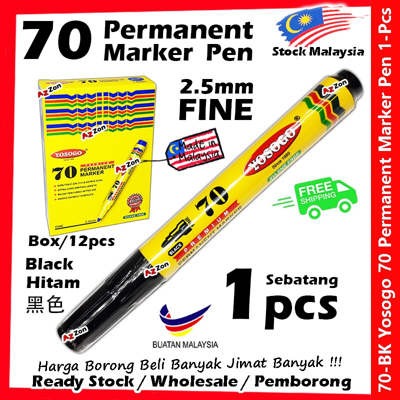 70 Permanent Marker Pen High Performance Premium XYLENE FREE Yosogo 
