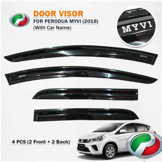 (4 PCS) Mugen Air Press Window Door Visor Bezza Aruz Ativa Axia Persona ...