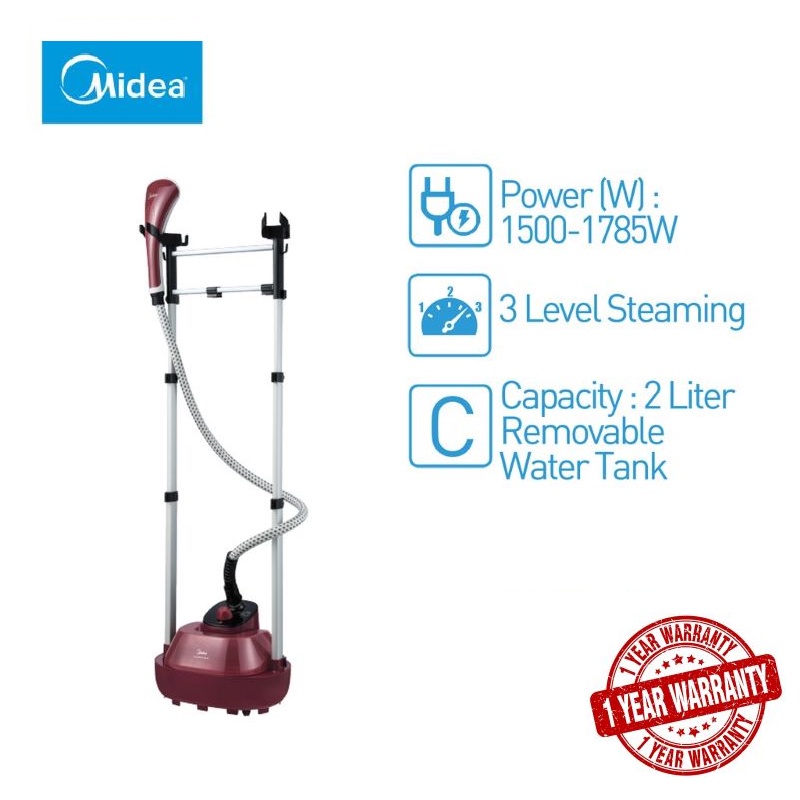 Midea Garment Steamer GS120D (1785W) Shopee Malaysia