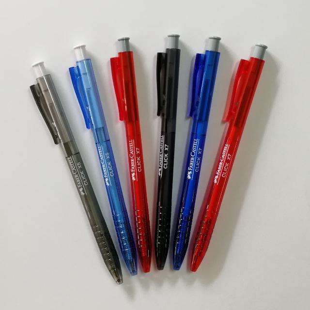 Faber Castell Click X5 X7 Retractable Ball Point Pen 0.5mm 0.7mm