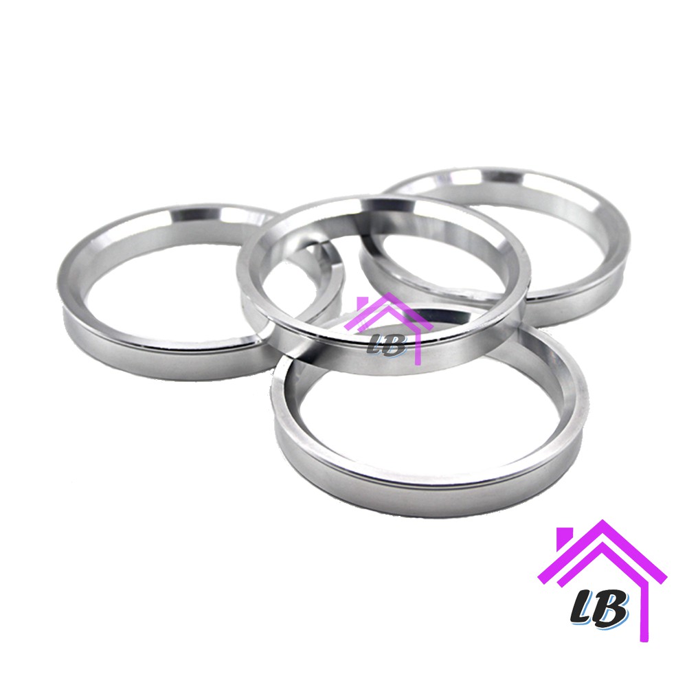 X AUTOHAUX 4pcs OD 72.6mm To ID 56.6mm Aluminium Alloy Car
