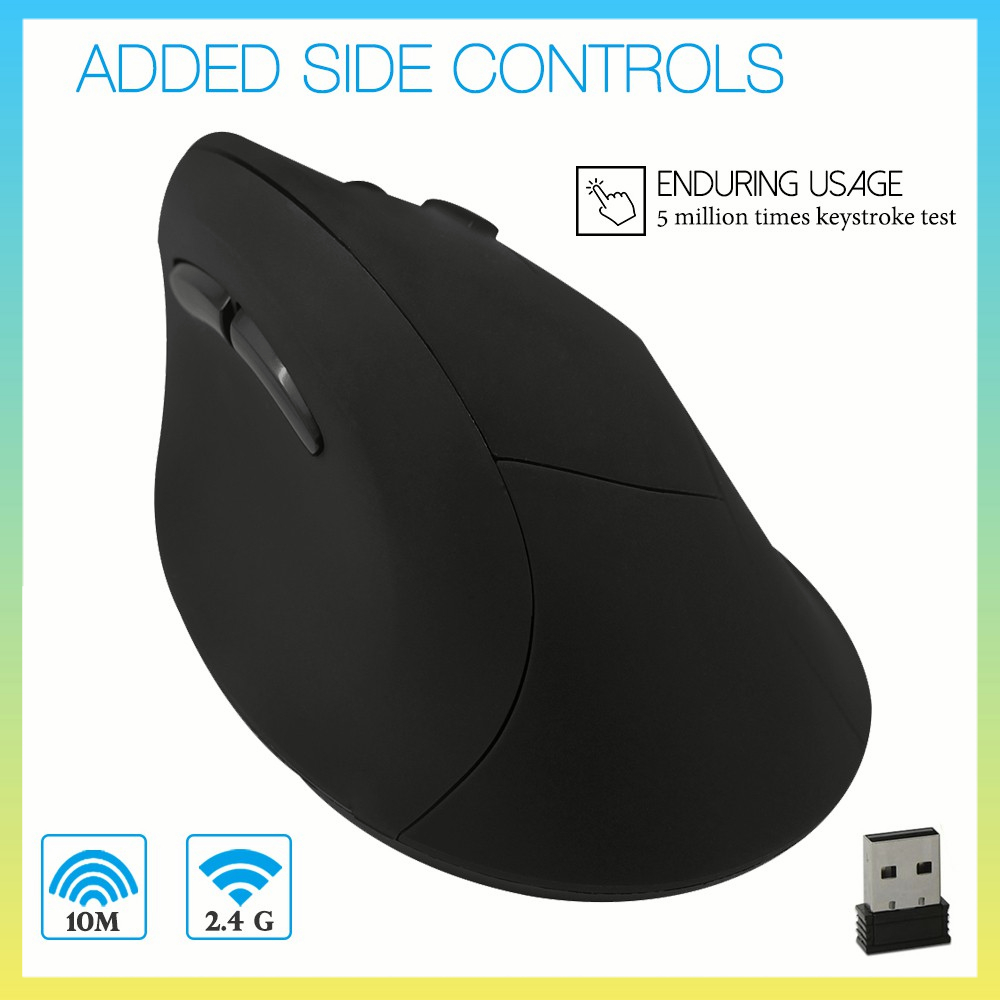 2.4G Vertical Grip Wireless Gaming Mouse Rechargeable Ergonomic Mice ...