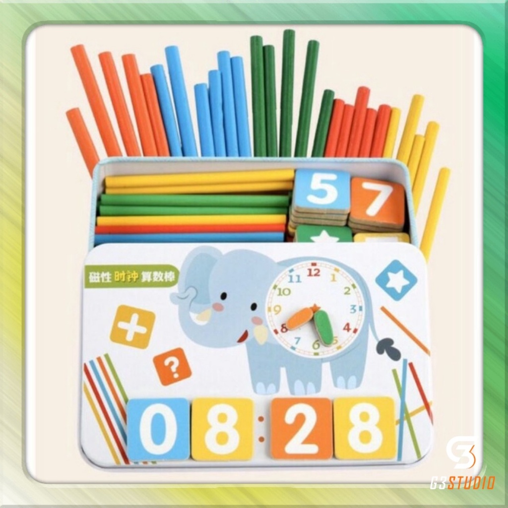 Adorable elephant-shaped stick box for children with iron box | Shopee ...