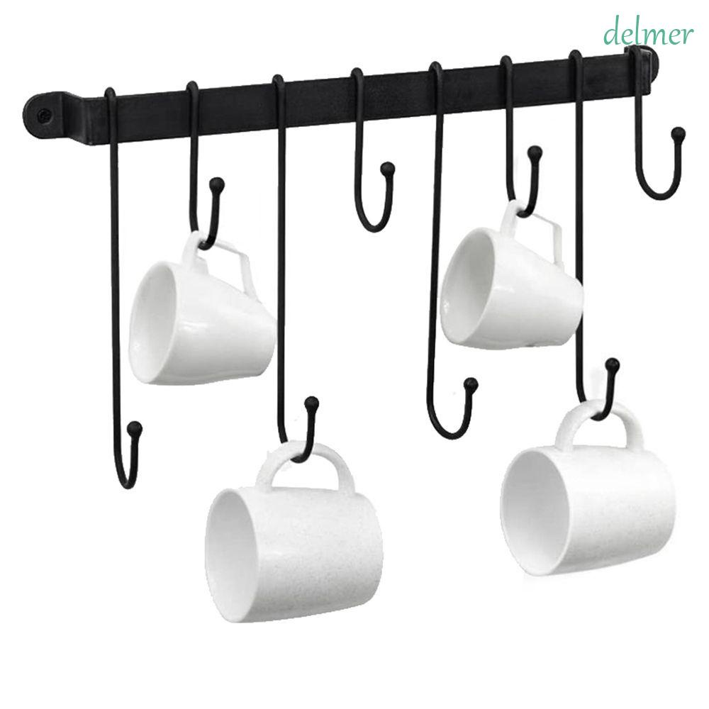 DELMER 8 hooks mug holder hanging mug wall rack coffee cup holder wall ...