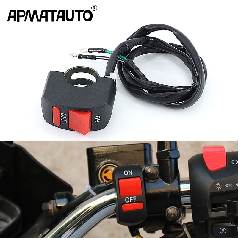 1X Universal Motorcycle Handlebar Flameout Switch ON OFF Button for ...