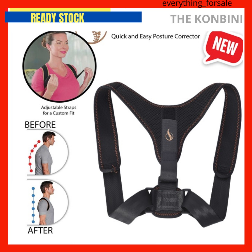 Perfect Copper Infused Support Compression Black Posture Doctor Anti ...