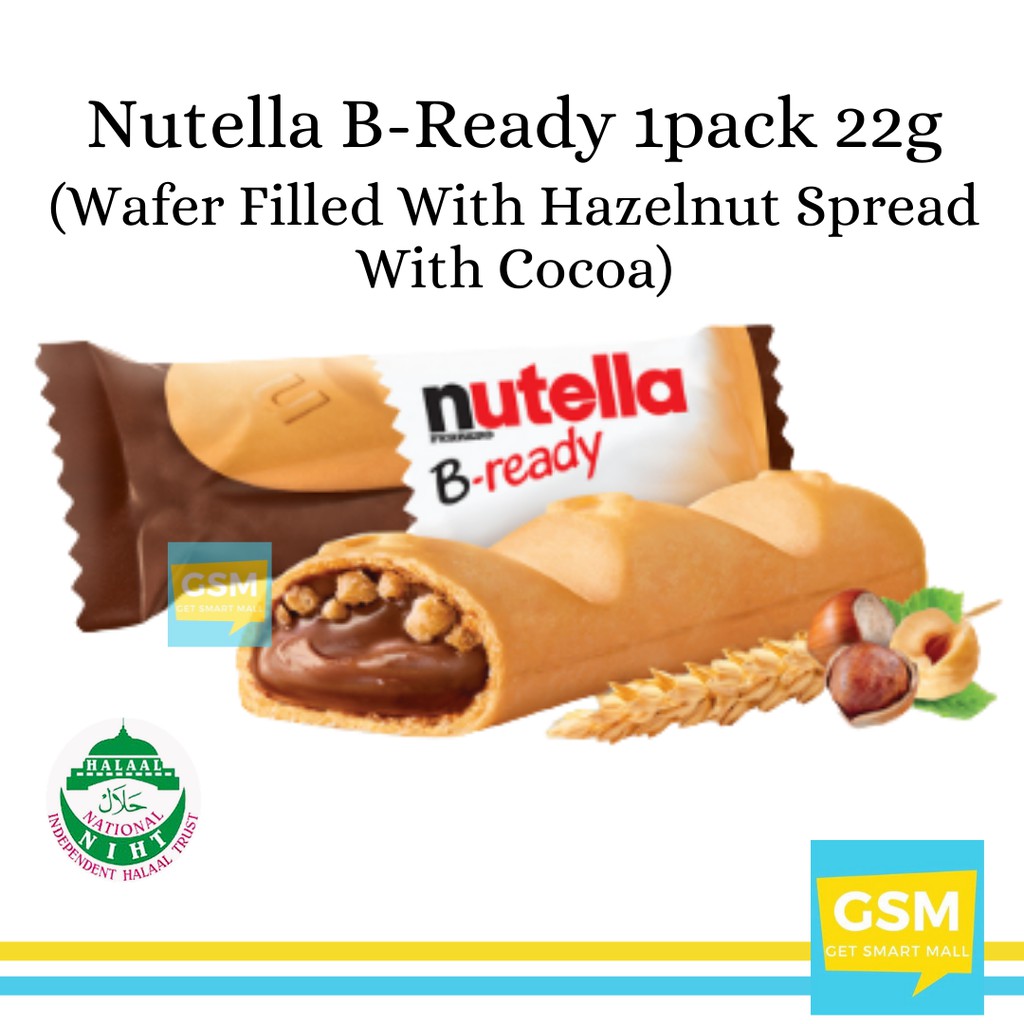 Nutella B-ready (Wafer Filled With Hazelnut Spread With Cocoa) 22g ...