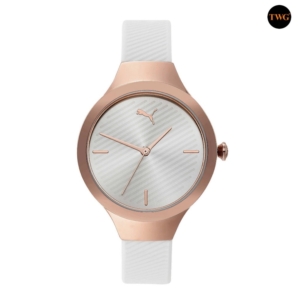 Puma Contour Three Hand Polyurethane Woman Watch White P1018