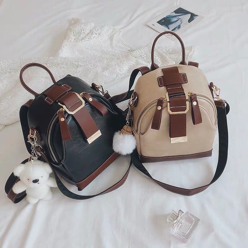 Women's fashion retro mini backpack | Shopee Malaysia