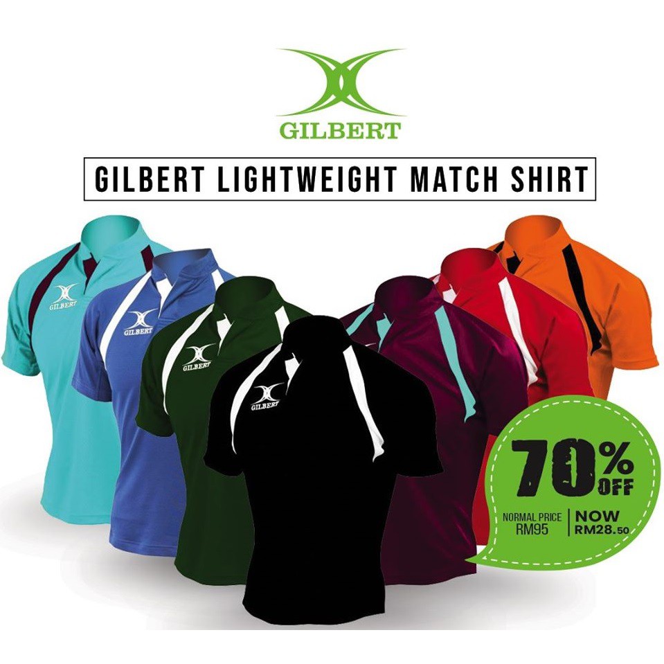 GILBERT LIGHTWEIGHT MATCH RUGBY JERSEY | Shopee Malaysia