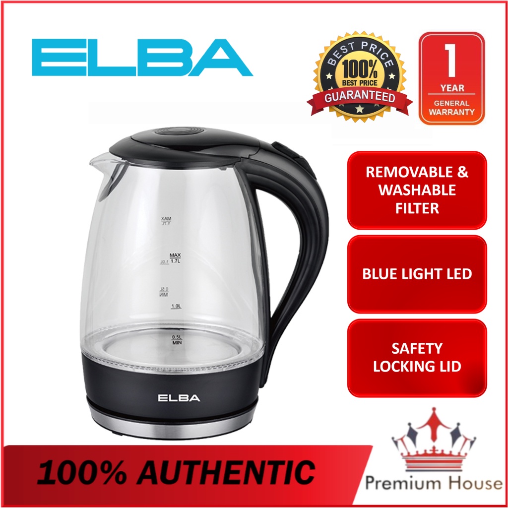 Elba glass hot sale kettle