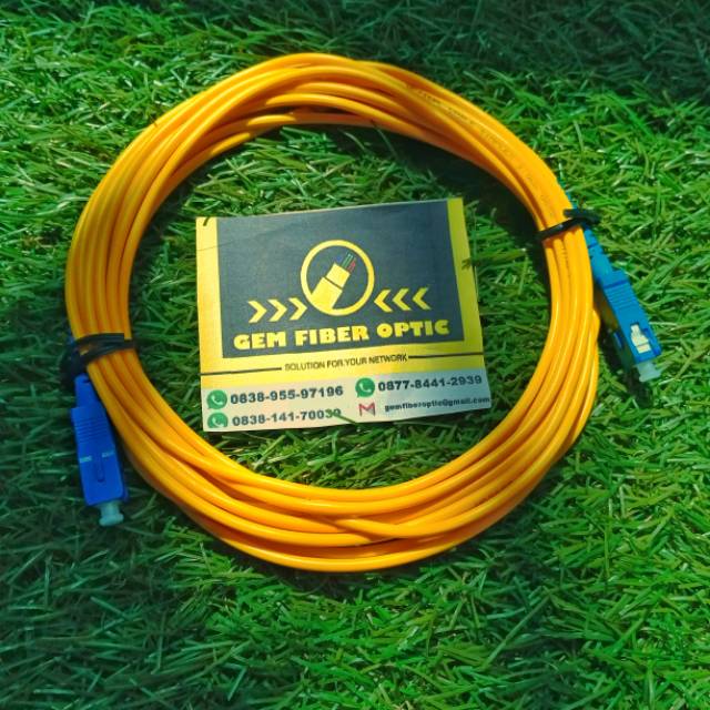 SC - SC 5 Meter Simplex Singlemode 3mm Patch Cord Fiber Optic Cable ...