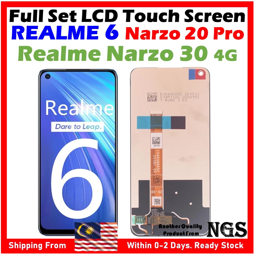 Orl Ngs Brand Full Set Lcd Touch Screen Compatible For Realme 6 Realme Narzo 20 Pro Narzo 30 7837