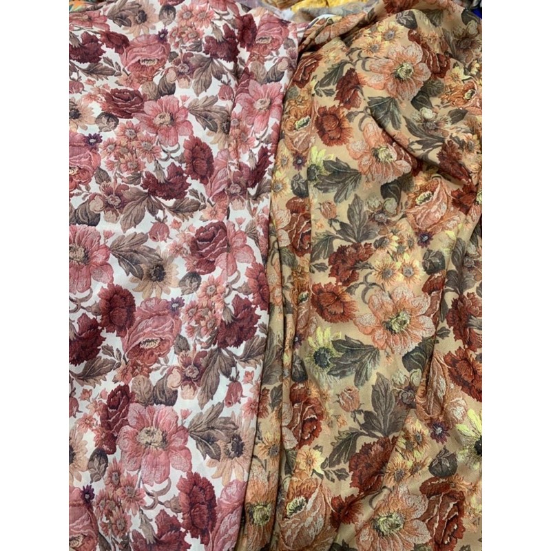 Flower And MANGO Flower Silk Fabric (1 Flower 2 Thick, Thin Substances ...