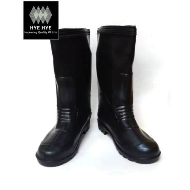 High Quality Safety Black Rubber Boots (Kasut Getah) | Shopee Malaysia