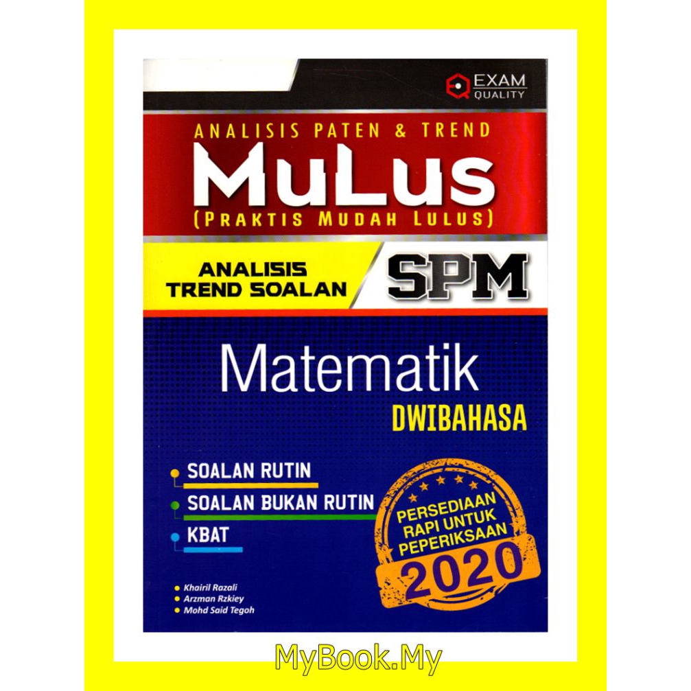 MyB Buku Latihan : Analisis Paten & Trend MULUS Tingkatan 4&5 SPM ...