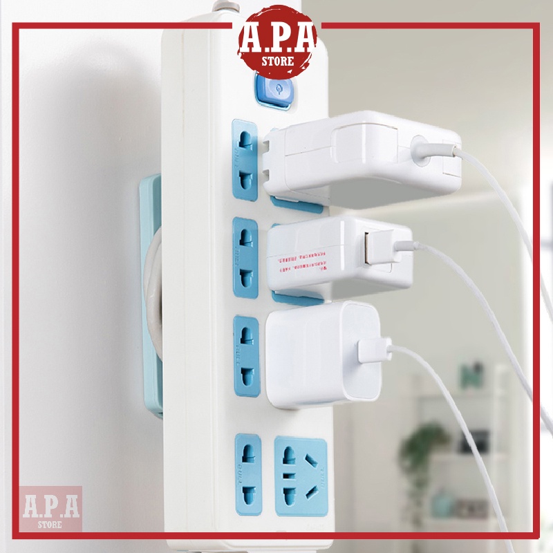APA Power Plug Extension Socket Holder Plug Wire Organizer Wall Mounted ...