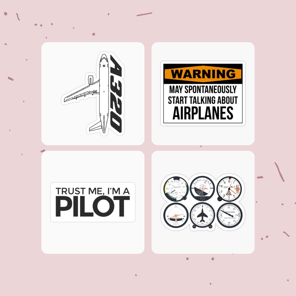 [Part 1] Aviation Airplane Aircraft Journal Stickers | Shopee Malaysia