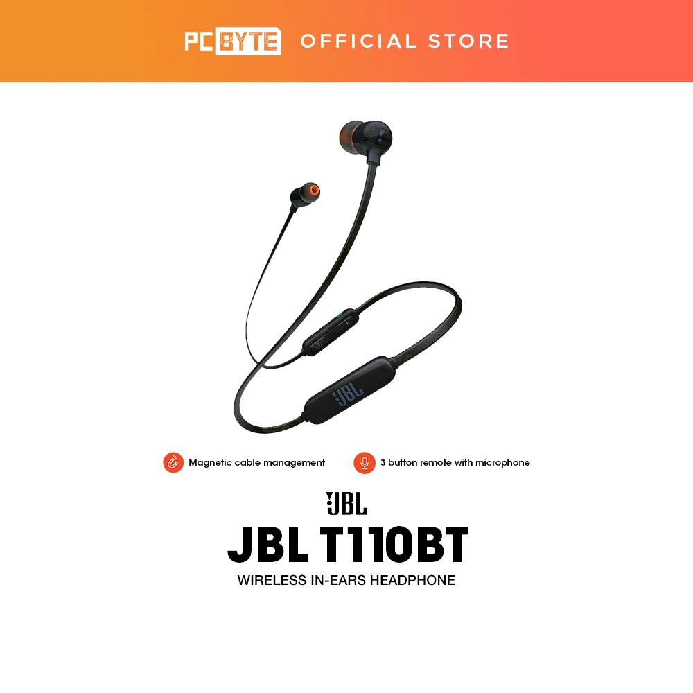 JBL T110BT Wireless In Ear Earphone Black Shopee Malaysia