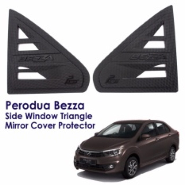 Perodua Bezza Black Rear Side Window Triangle Mirror Cover | Shopee ...