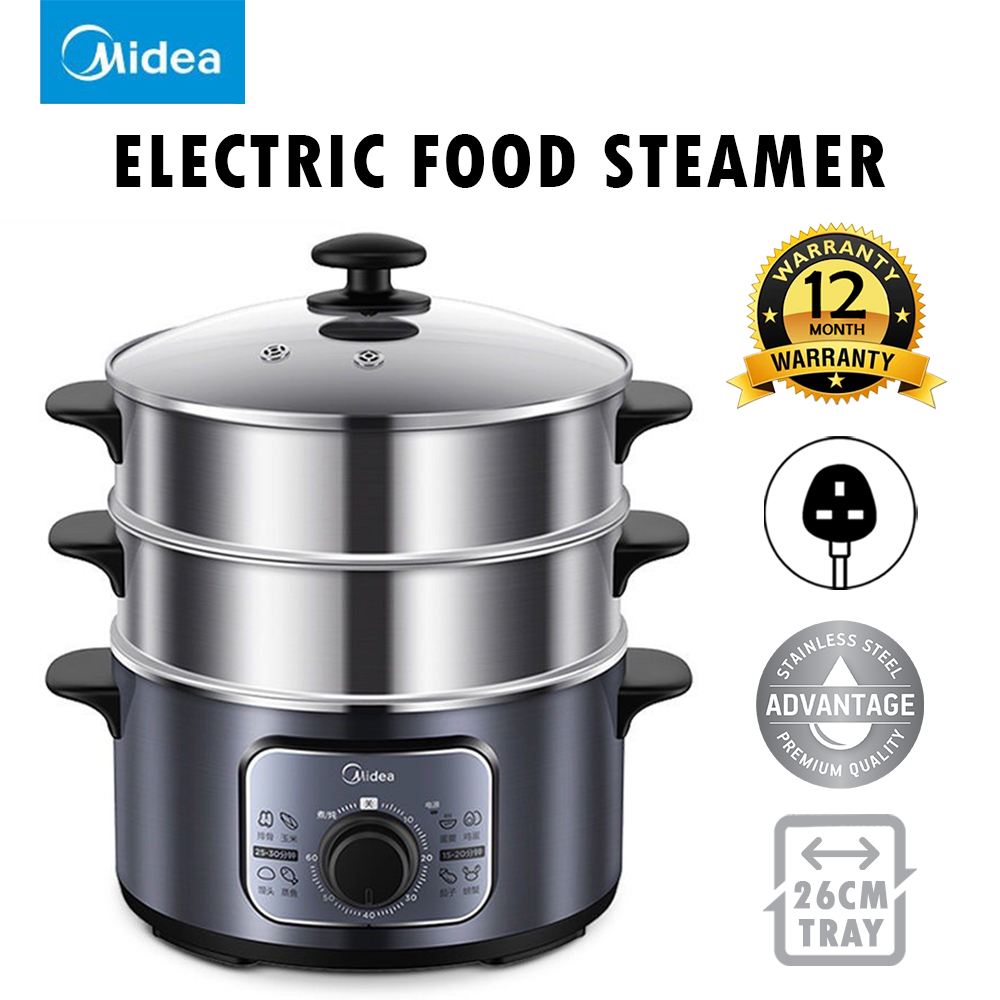 KL SEND ORIGINAL 3 Layer Midea Food Steamer Multifunction Food Steamer Stew Pengukus Makanan