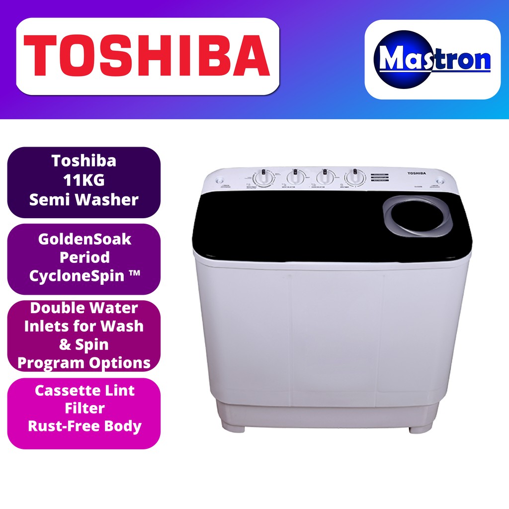 Toshiba Semi Auto Washing Machine 11kg VHJ120MM Mesin Basuh Separuh