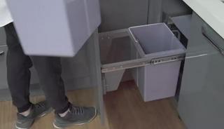 Kitchen Cabinet Dust Bin 40L Waste Bin With Soft Close System Can ...