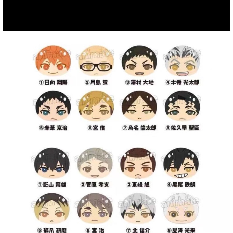 High quality Haikyuu!! Omanjuu Niginigi Mascot Set B